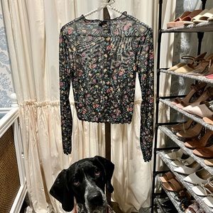 Sheer floral top